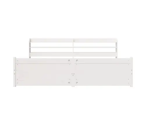 Gultas Rāmis Ar Galvgali Bez Matrača, Balts, 180X200 Cm Vidaxl