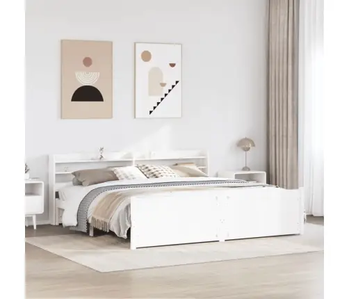 Gultas Rāmis Ar Galvgali Bez Matrača, Balts, 180X200 Cm Vidaxl