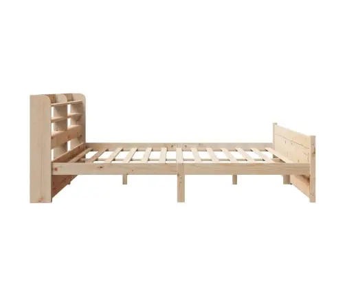 Gultas Rāmis Ar Galvgali, 200X200 Cm, Priedes Masīvkoks Vidaxl