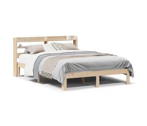 Voodiraam Peatsiga, 135 X 190 cm Männipuit