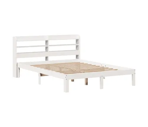 Lovos Rėmas Su Galvūgaliu, Baltas, 135X190cm Pušies Masyvas