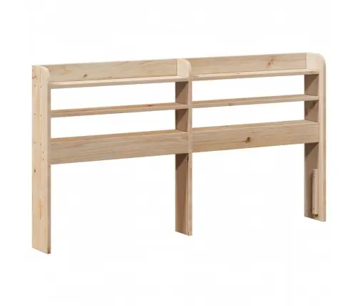 Gultas Rāmis Ar Galvgali, 140X190 Cm, Priedes Masīvkoks Vidaxl