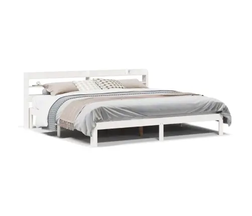 Lovos Rėmas Su Galvūgaliu Be Čiužinio, Baltas, 180X200Cm