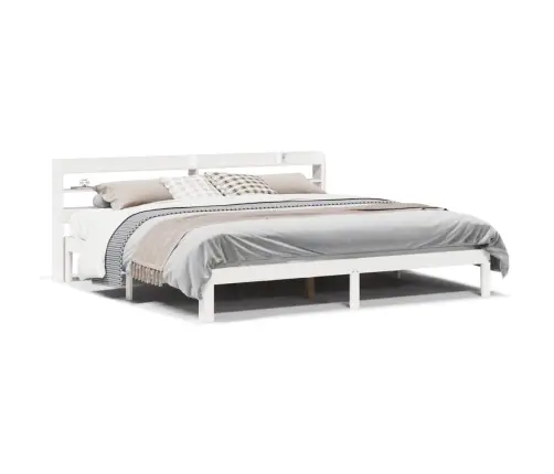 Lovos Rėmas Su Galvūgaliu Be Čiužinio, Baltas, 200X200Cm