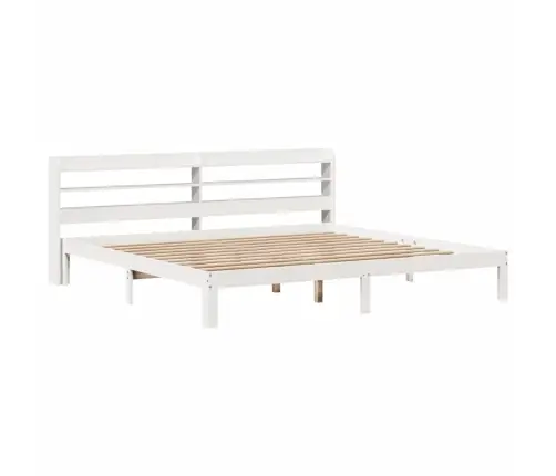 Lovos Rėmas Su Galvūgaliu Be Čiužinio, Baltas, 200X200Cm