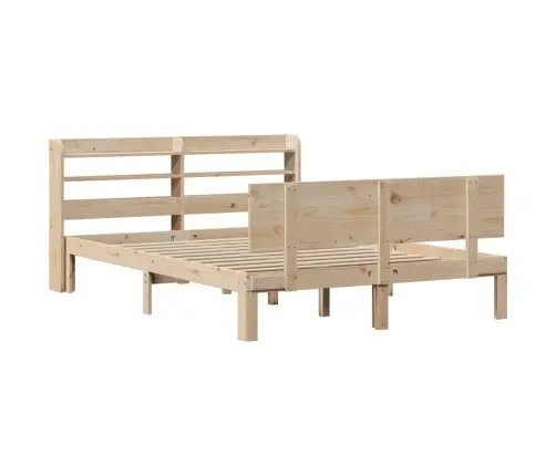 Gultas Rāmis Ar Galvgali, 120X190 Cm, Priede Vidaxl