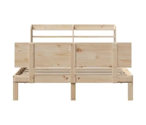 Gultas Rāmis Ar Galvgali, 120X190 Cm, Priede Vidaxl