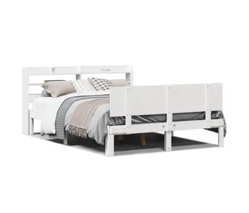 Voodiraam Peatsiga Ilma Madratsita Valge 120X200 Cm