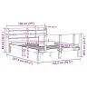 Voodiraam Peatsiga Ilma Madratsita Valge 140X200 Cm