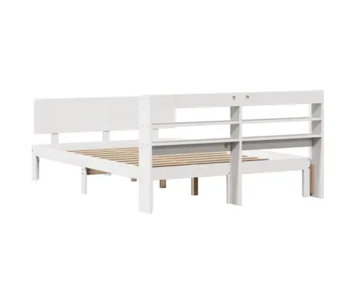 Voodiraam Peatsiga Ilma Madratsita Valge 140X200 Cm