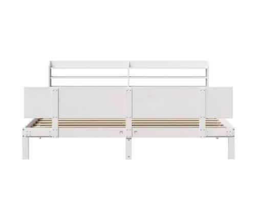 Gultas Rāmis Ar Galvgali Bez Matrača, Balts, 180X200 Cm Vidaxl