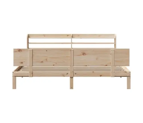 Gultas Rāmis Ar Galvgali, 200X200 Cm, Priedes Masīvkoks Vidaxl