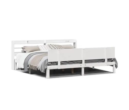 Lovos Rėmas Su Galvūgaliu Be Čiužinio, Baltas, 200X200Cm