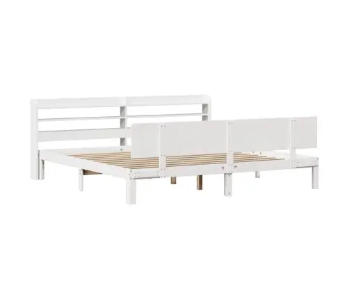 Lovos Rėmas Su Galvūgaliu Be Čiužinio, Baltas, 200X200Cm