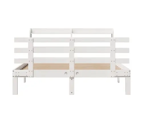 Voodiraam Peatsiga, Valge ,135 X 190 cm Männipuit