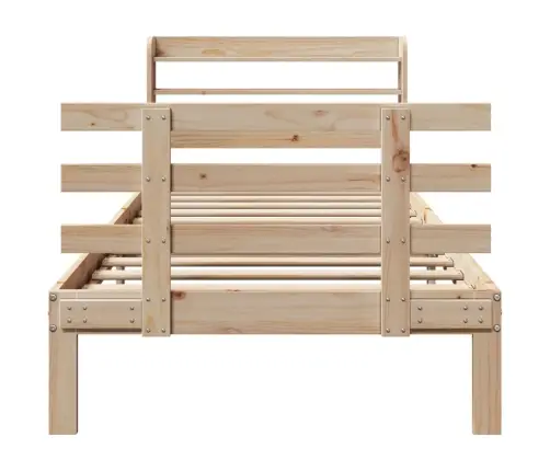 Lovos Rėmas Su Galvūgaliu, 90X200cm Pušies Medienos Masyvas