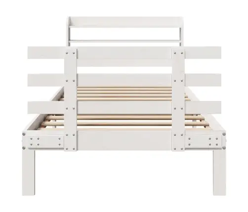 Lovos Rėmas Su Galvūgaliu Be Čiužinio, Baltas, 100X200Cm