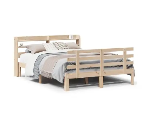 Lovos Rėmas Su Galvūgaliu, 150X200cm Pušies Medienos Masyvas