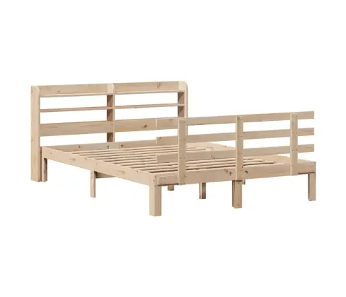 Gultas Rāmis Ar Galvgali, 160X200 Cm, Priedes Masīvkoks Vidaxl