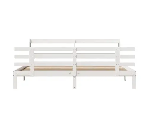 Gultas Rāmis Ar Galvgali Bez Matrača, Balts, 180X200 Cm Vidaxl