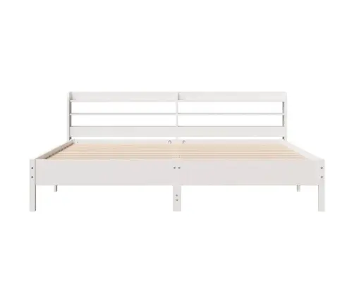 Gulta Bez Matrača, Balts, 200X200 Cm, Priedes Masīvkoks Vidaxl