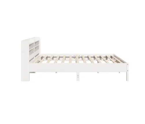 Gulta Bez Matrača, Balts, 200X200 Cm, Priedes Masīvkoks Vidaxl