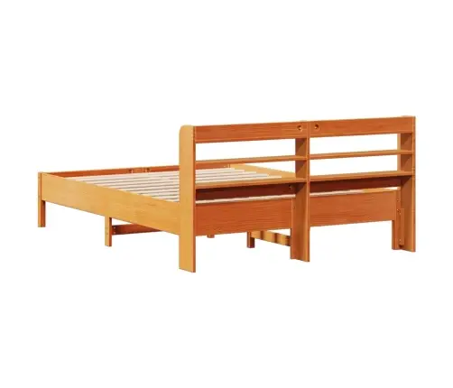 Voodiraam Ilma Madratsita, Vahapruun, 140 X 190 cm Männipuit