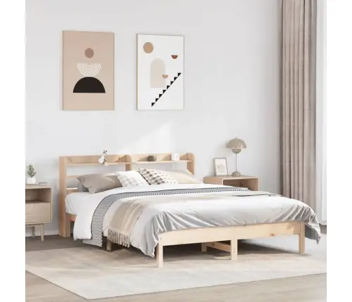 Gulta Bez Matrača, 135X190 Cm, Priedes Masīvkoks Vidaxl