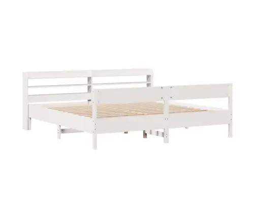 Lovos Rėmas Be Čiužinio, Baltas, 200X200cm Pušies Masyvas