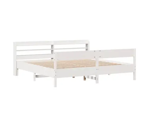 Lovos Rėmas Be Čiužinio, Baltas, 180X200cm Pušies Masyvas