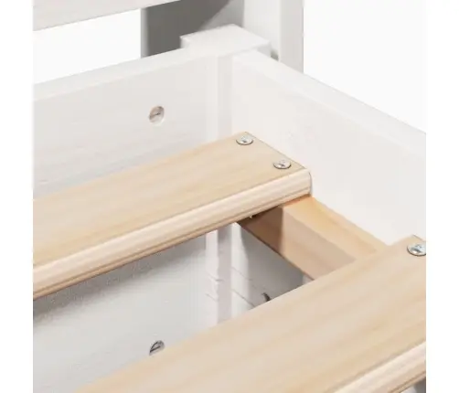 Voodiraam Ilma Madratsita, Valge, 150 X 200 cm Männipuit