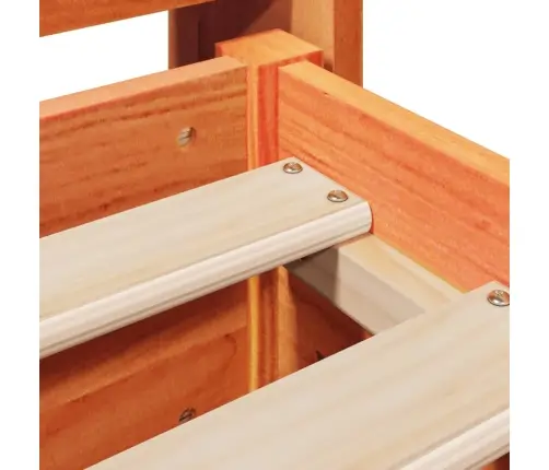 Gulta Bez Matrača, Vaska Brūna, 100X200 Cm, Priedes Masīvkoks Vidaxl