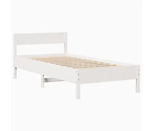 Lovos Rėmas Be Čiužinio, Baltas, 90X200cm Pušies Masyvas