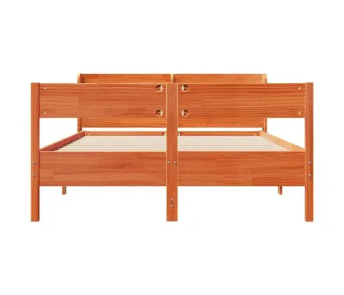 Voodiraam Ilma Madratsita, Vahapruun, 135 X 190 cm Männipuit