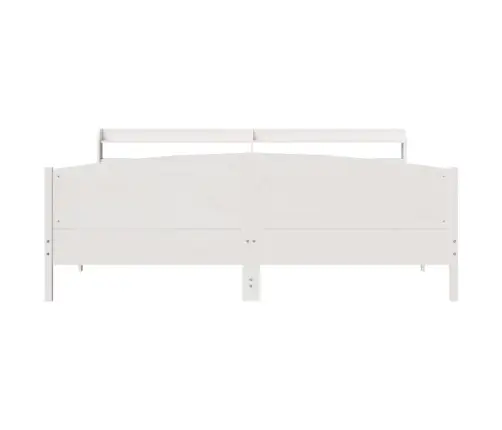 Voodiraam Ilma Madratsita, Valge, 200 X 200 cm Männipuit