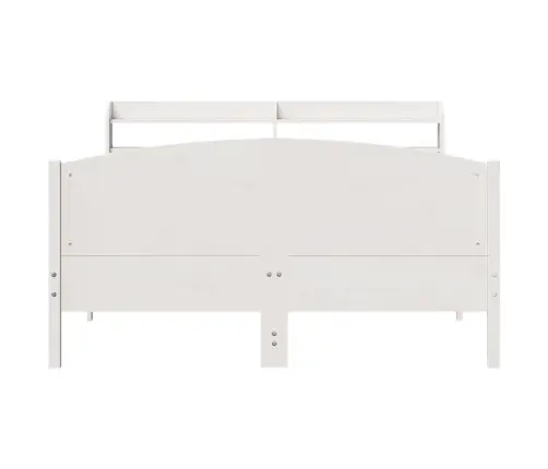 Gulta Bez Matrača, Balts, 160X200 Cm, Priedes Masīvkoks Vidaxl