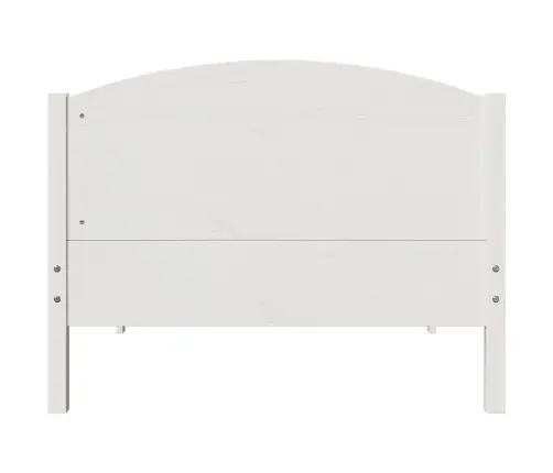 Gulta Bez Matrača, Balts, 100X200 Cm, Priedes Masīvkoks Vidaxl