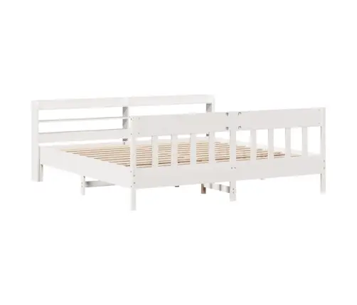 Voodiraam Ilma Madratsita, Valge, 180 X 200 cm Männipuit