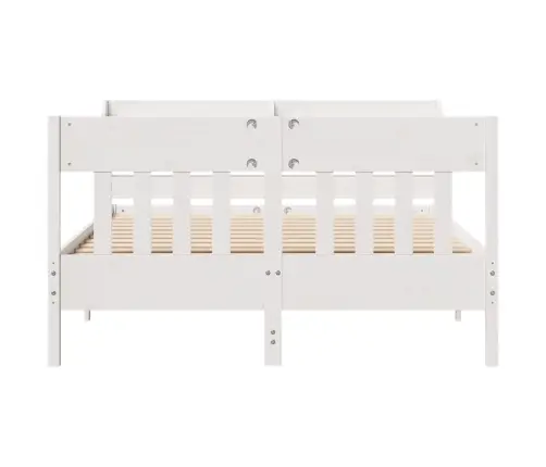 Voodi Ilma Madratsita, Valge, 120 X 200 cm Männipuit