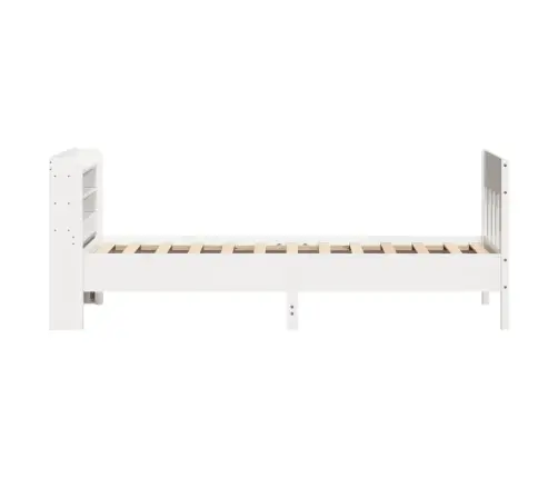 Gulta Bez Matrača, Balts, 90X200 Cm, Priedes Masīvkoks Vidaxl