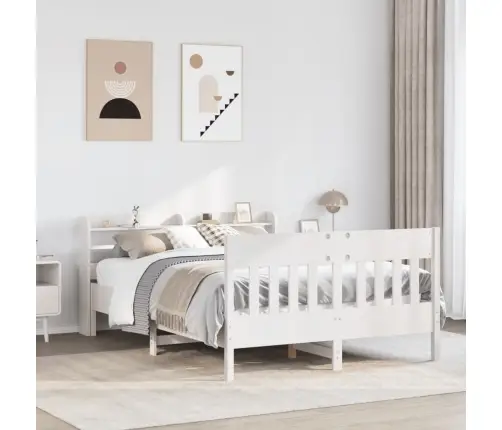 Lovos Rėmas Be Čiužinio, Balta, 140X190cm Pušies Masyvas