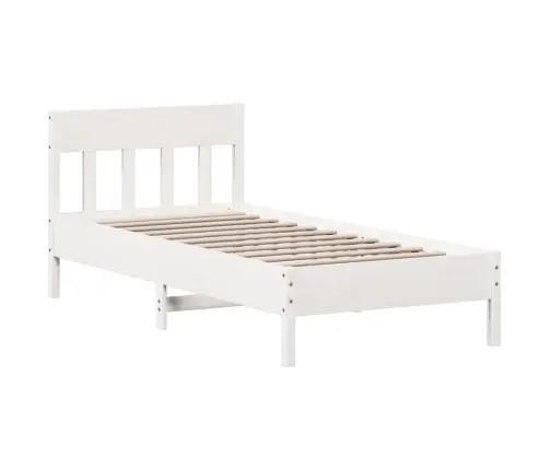 Voodiraam Ilma Madratsita, Valge, 90 X 190 cm Männipuit