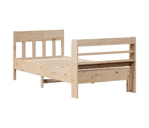 Gulta Bez Matrača, 75X190 Cm, Priedes Masīvkoks Vidaxl