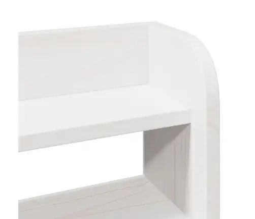 Gultas Rāmis Ar Galvgali, Balts, 140X200 Cm, Priedes Masīvkoks Vidaxl