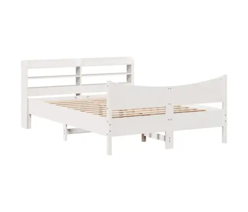 Lovos Rėmas Su Galvūgaliu, Baltas, 140X190cm Pušies Masyvas