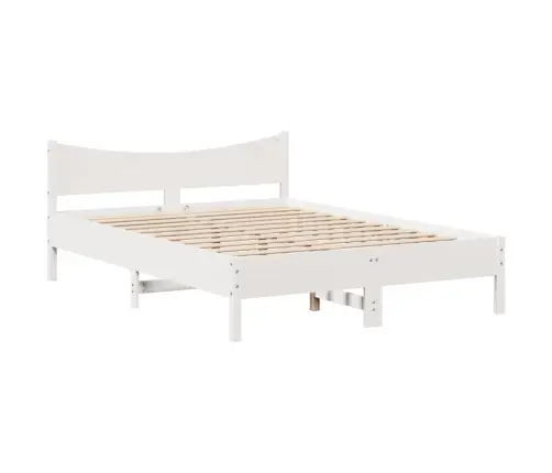 Voodiraam Peatsiga, Valge , 120 X 190 cm Männipuit