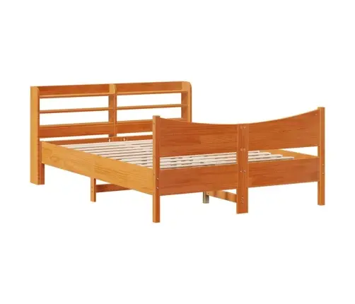 Gultas Rāmis Ar Galvgali, Vaska Brūnas, 120X190 Cm, Priede Vidaxl Gultas Rāmis Ar Galvgali, Vaska Brūnas, 120X190 Cm, Priede Vidaxl