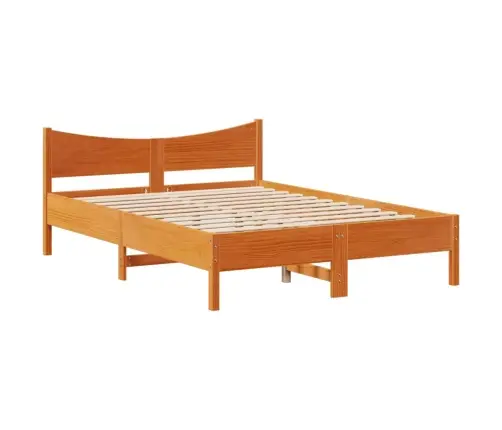 Gultas Rāmis Ar Galvgali, Vaska Brūnas, 120X190 Cm, Priede Vidaxl Gultas Rāmis Ar Galvgali, Vaska Brūnas, 120X190 Cm, Priede Vidaxl