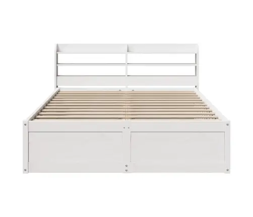 Lovos Rėmas Su Galvūgaliu, Baltas, 160X200 cm Pušies Masyvas