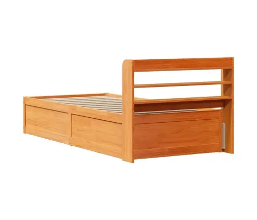 Lovos Rėmas Su Galvūgaliu, Vaško Rudas, 100X200cm Pušis